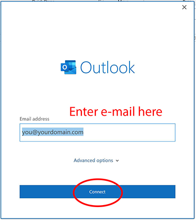 Adding an Exchange mailbox to Outlook 2019 on Windows 11